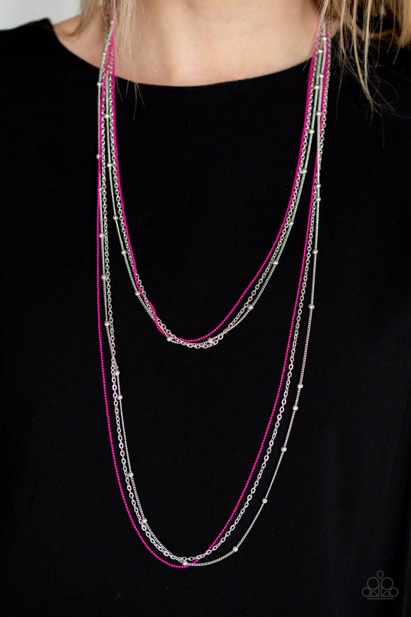 What A COLORFUL World Pink ✨ Necklace Long