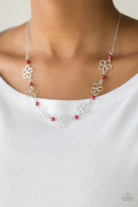 Holiday,Necklace Short,Red,Always Abloom Red ✧ Necklace