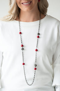 Holiday,Necklace Long,Red,Fashion Fad Red ✧ Necklace