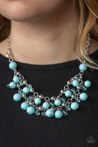 Blue,Necklace Short,Seaside Soiree Blue ✨ Necklace