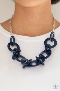 Blue,Necklace Acrylic,Necklace Short,Chromatic Charm Blue ✨ Necklace