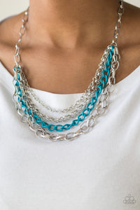 Blue,Necklace Short,Color Bomb Blue ✨ Necklace