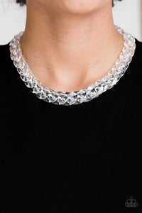 Necklace Acrylic,Necklace Short,White,Put It On Ice White ✨ Necklace