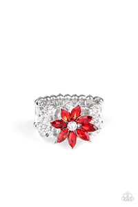 Holiday,Red,Ring Wide Back,Brilliantly Blooming Red ✧ Ring