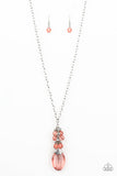 Crystal Cascade Orange ✨ Necklace Long