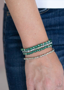 Bracelet Stretchy,Green,Holiday,Crystal Crush Green  ✧ Bracelet