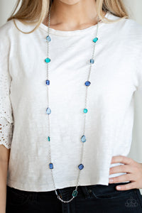 Blue,Green,Multi-Colored,Necklace Long,Glassy Glamorous Multi ✨ Necklace