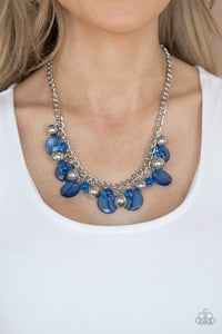 Blue,Necklace Short,Gossip Glam Blue ✨ Necklace
