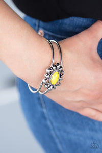 Bracelet Hinged,Yellow,Serene Succulent Yellow ✧ Bracelet