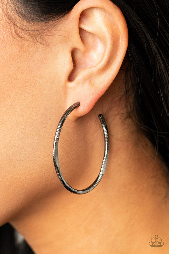 Spitfire Black ✧ Hoop Earrings Hoop Earrings