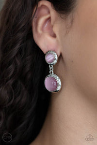 Cat's Eye,Earrings Clip-On,Light Pink,Pink,Subtle Smolder Pink ✧ Clip-On Earrings