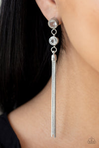 Earrings Post,White,Tassel Twinkle White ✧ Post Earrings