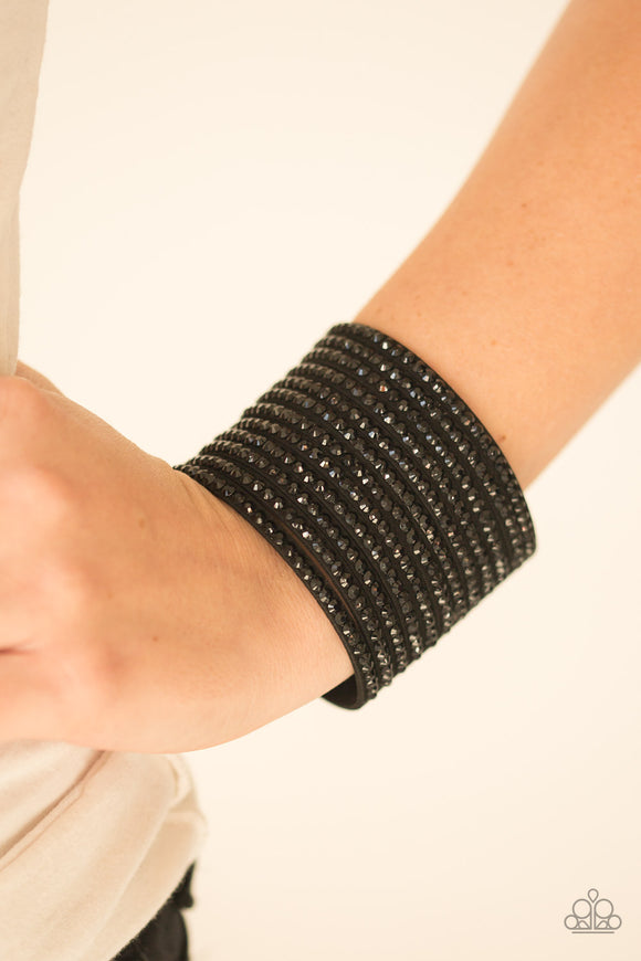 The Boss Is Back Black Sparkle Wrap