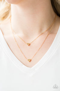 Gold,Hearts,Necklace Short,Valentine's Day,Little Valentine Gold ✨ Necklace