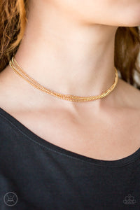Gold,Necklace Choker,Necklace Short,If You Dare Gold ✧ Choker Necklace