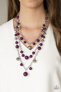 Necklace Short,Purple,The Partygoer Purple ✨ Necklace