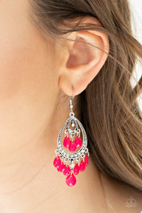 Earrings Fish Hook,Pink,Gorgeously Genie Pink ✧ Earrings