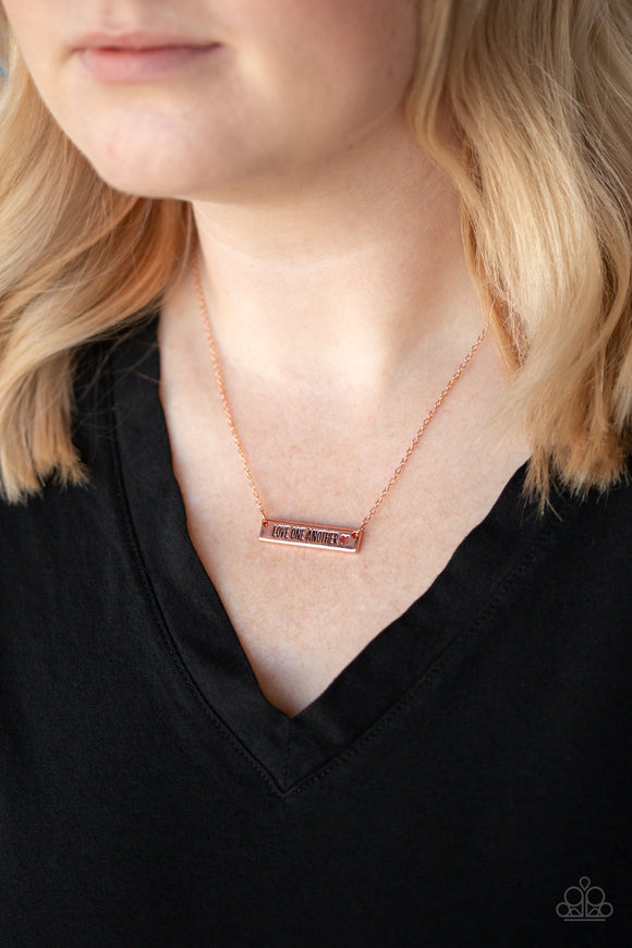 Love One Another Copper ✧ Necklace Inspirational
