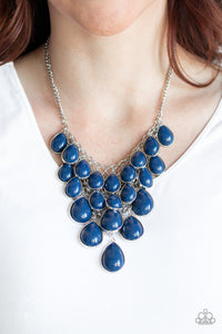 Blue,Necklace Short,Shop Til You TEARDROP Blue ✨ Necklace