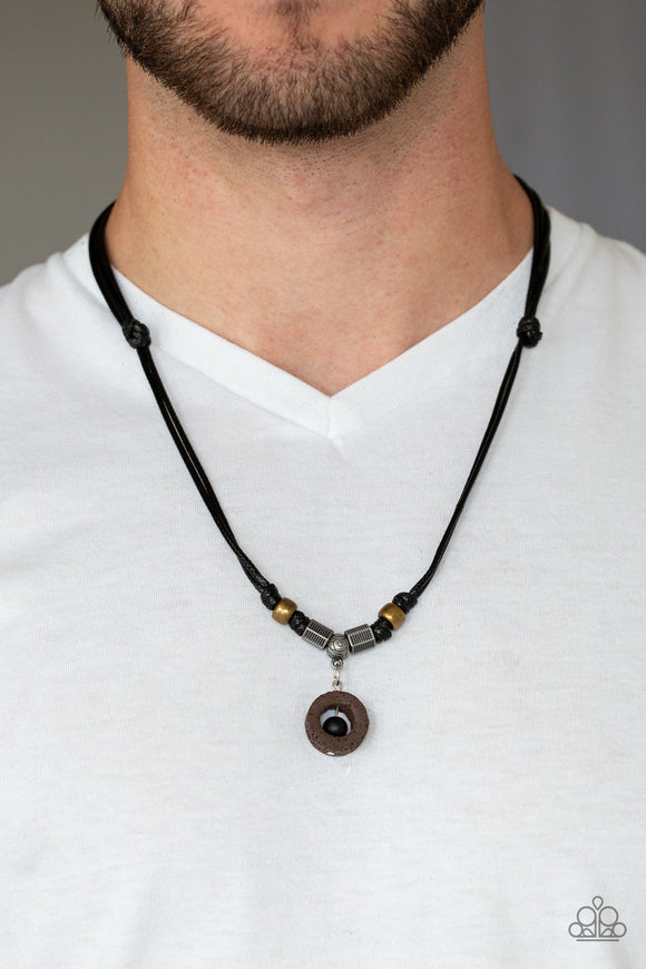 Tiki Thunder Black ✧ Lava Rock Necklace Urban Necklace