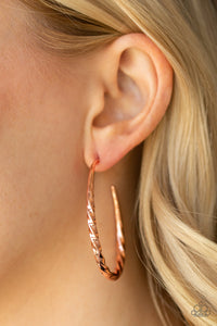 Copper,Earrings Hoop,Twisted Edge Copper ✧ Hoop Earrings