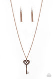 Unlock My Heart Copper ✧ Necklace Long