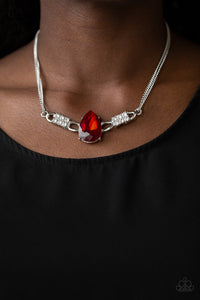 Necklace Short,Red,Way To Make An Entrance Red ✨ Necklace