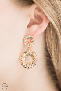 Earrings Clip-On,Gold,Sophisticated Shimmer Gold ✧ Clip-On Earrings