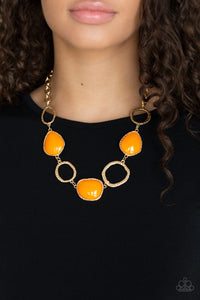 Necklace Short,Orange,Haute Heirloom Orange ✨ Necklace