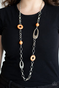 Necklace Long,Orange,Artisan Artifact Orange ✧ Necklace