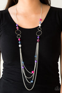 Multi-Colored,Necklace Long,Bubbly Bright Multi ✧ Necklace
