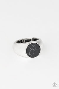 Black,Men's Ring,Carbon Print Black ✧ Ring