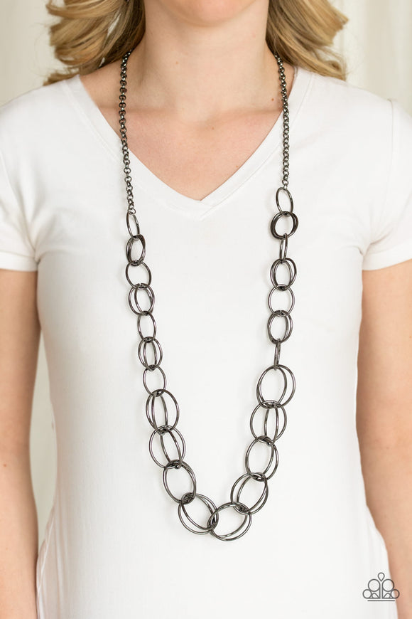 Elegantly Ensnared Black ✨ Necklace Long