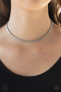 Necklace Choker,Necklace Short,Silver,Flat Out Fierce Silver ✧ Choker Necklace