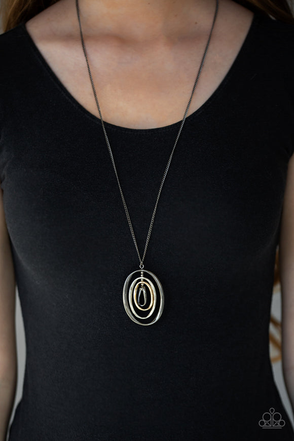 Classic Convergence Black ✨ Necklace Long