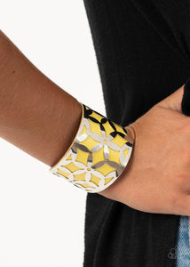 Bracelet Cuff,Silver,Yellow,Garden Fiesta Yellow  ✧ Bracelet
