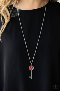 Necklace Long,Red,Key Keepsake Red ✨ Necklace