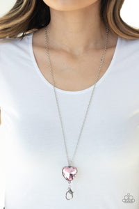 Hearts,Lanyard,Light Pink,Necklace Long,Pink,Valentine's Day,Lovely Luminosity Pink  ✧ Lanyard Necklace
