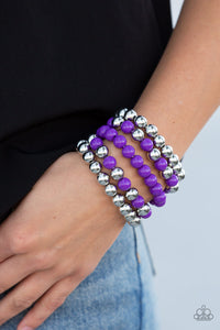 Bracelet Stretchy,Purple,Pop-YOU-lar Culture Purple ✧ Bracelet