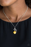 Stylishly Square Yellow ✨ Necklace Short