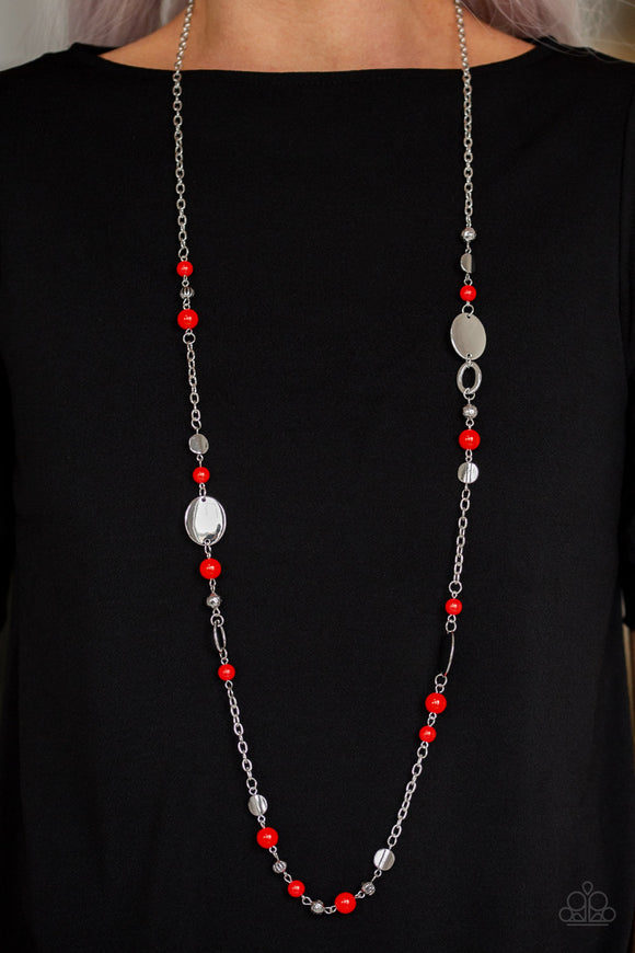 Serenely Springtime Red ✨ Necklace Long
