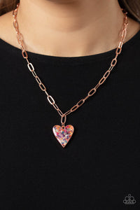 Copper,Empower Me Pink,Exclusive,Hearts,Necklace Short,Valentine's Day,Kiss and SHELL Copper ✧ Heart Necklace