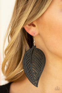 Black,Earrings Fish Hook,Earrings Wooden,Wooden,Amazon Zen Black ✧ Wood Earrings
