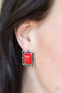 Earrings Post,Red,Center STAGECOACH Red ✧ Post Earrings