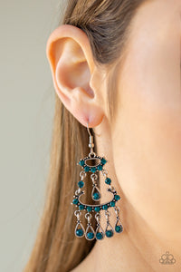 Blue,Earrings Fish Hook,Chandelier Shimmer Blue ✧ Earrings
