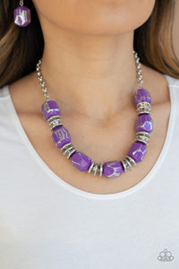 Necklace Short,Purple,Girl Grit Purple ✨ Necklace