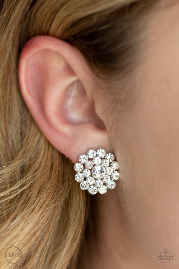 Glammed Out White ✧ Clip-On Earrings Clip-On Earrings