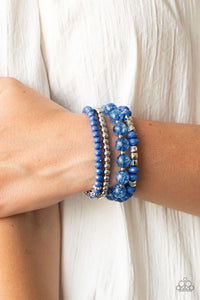 Blue,Bracelet Stretchy,Layered Luster Blue  ✧ Bracelet
