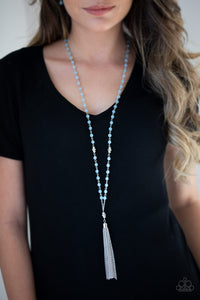Blue,Necklace Long,Tassel Takeover Blue ✨ Necklace