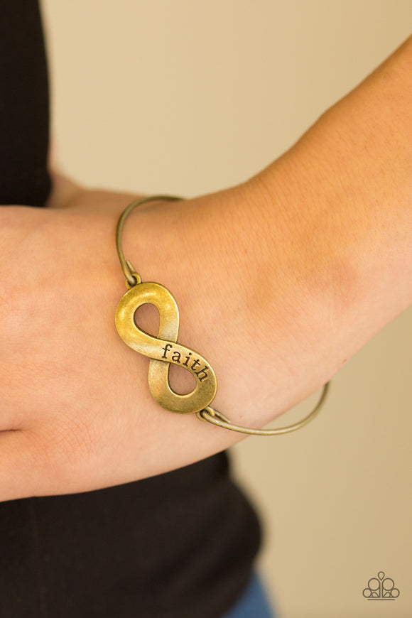 Keep The Faith Brass ✧ Bangle Bracelet Inspirational Bangle Bracelet